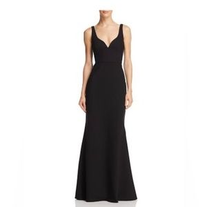 Aqua Black Scuba Crepe Gown - Size 0